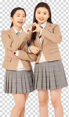 편집이미지 학생 여학생 교복 학교 모션 표정 사랑 웃음 친구 믿음 우정 하트 즐거움 PNG 순간 모양 옷 여자 교육 감정 관계 파일형식