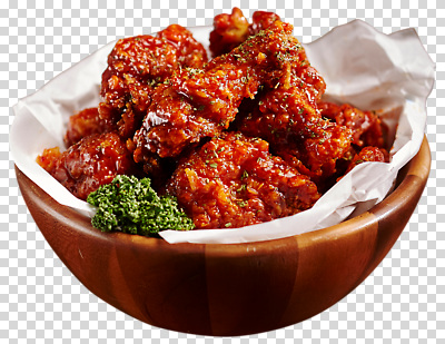 그릇 음식 컨셉 목재 닭고기 파일형식 닭날개 나무그릇 요리 맛 디저트 간편조리식품 한식 길거리음식 환대 편집이미지 PNG