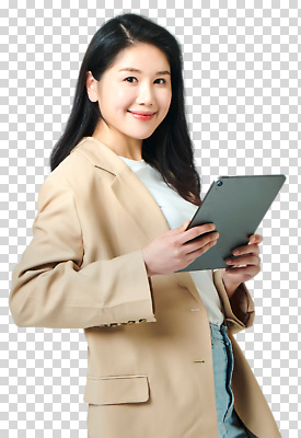 편집이미지 여자 행복 포즈 비즈니스 커뮤니케이션 기술 미소 태블릿 사무실 기계 재킷 청바지 PNG 스타일 감정 바지 표정 사람 전자제품 스마트기기 외투 파일형식