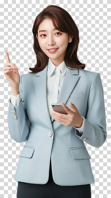 편집이미지 여자 회사 비즈니스 회의 아이디어 직장 기술 설명 스마트폰 사무실 재킷 교양 전문직 프레젠테이션 PNG 소통 직업 컨셉 모션 사람 핸드폰 스마트기기 외투 파일형식