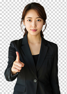 편집이미지 여자 포즈 비즈니스 성공 직장 정장 손짓 믿음 엄지손가락 표현 직장인 자신감 분위기 긍정 PNG 직업 옷 감정 컨셉 회사 손가락 모션 사람 파일형식