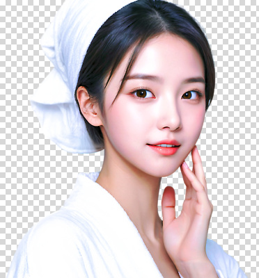 주간 가구 컨셉 표정 사람 신체부위 뷰티 목도리 청결 파일형식 여자 스킨케어 아침 미소 화장대 스카프 피부 차분 자기관리 세수 화장 화장품 청춘 뷰티풀 편집이미지 PNG