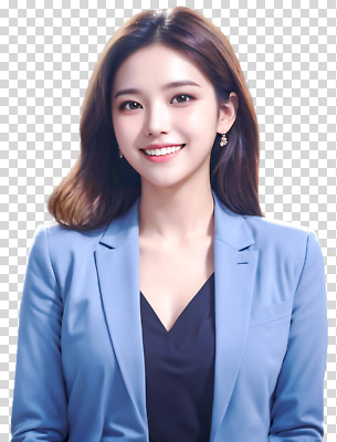 감정 컨셉 회사 바지 표정 사람 내부 외투 파일형식 여자 미소 청바지 재킷 자신감 뷰티풀 패션 직장 모델 헤어스타일 장신구 분위기 포즈 실내 편집이미지 PNG