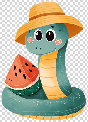 계절 컨셉 과일 파충류 감각 파일형식 뱀 귀여움 수박 여름 컬러 부드러움 동물 캐릭터 디자인 조각 놀이 그림 편집이미지 PNG