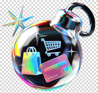 잡화 쇼핑 카트 폭발물 파일형식 섬광 폭탄 스타일 디자인 소비 장식 쇼핑카 가방 유행 컬러 편집이미지 PNG