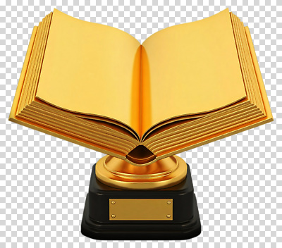 교육 컬러 컨셉 상_우승 파일형식 트로피 책 금색 학습 성공 상징 이벤트 기념 학생 노력 축하 편집이미지 PNG