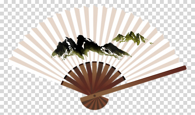 식물 계절 아시아 종이 공예 파일형식 부채 디자인 전통 한국 여름 시원함 산 나무 예술 그림 한지 민속 오브젝트 수공예 문화 편집이미지 PNG