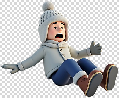 자연요소 계절 남자 감정 어린이 스포츠 컬러 신발 모션 표정 파일형식 겨울 캐릭터 미끄러짐 놀람 얼음 겨울스포츠 균형 즐거움 소년 부츠 흰색 편집이미지 PNG