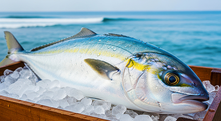 자연요소 음식 바다 컨셉 어류 태양 수중동물 CG 생태계 파일형식 AI콘텐츠 얼음 해변 신선 요리 해산물 햇빛 자연 음료 맛 일본음식 재료 교육 편집이미지 편집실사 JPG 방어 AI포토