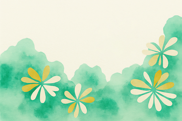 JPG 식물 디자인 꽃 예술 컬러 백그라운드 일러스트 자연 수채화 장식 초록색 노란색 평화 흰색 부드러움 조화 뷰티풀 소프트 국내일러스트 컨셉 감각 생태계 파일형식