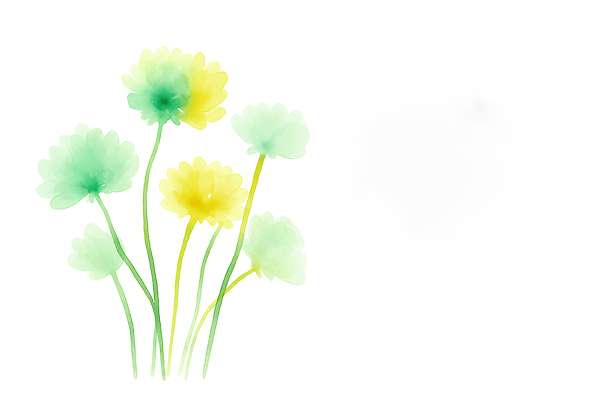 JPG 꽃 행복 줄기 컬러 잎 일러스트 자연 생명 아침 풍경 초록색 노란색 평화 봄 부드러움 화사함 조화 뷰티풀 국내일러스트 주간 식물 계절 감정 컨셉 감각 생태계 파일형식