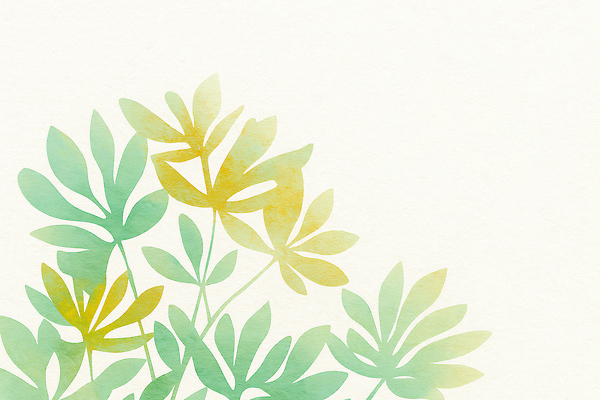 JPG 식물 디자인 예술 백그라운드 잎 일러스트 자연 생명 추상 수채화 장식 초록색 노란색 평화 벽화 이미지 감성 조화 뷰티풀 색감 국내일러스트 컬러 컨셉 무늬 그림 생태계 파일형식
