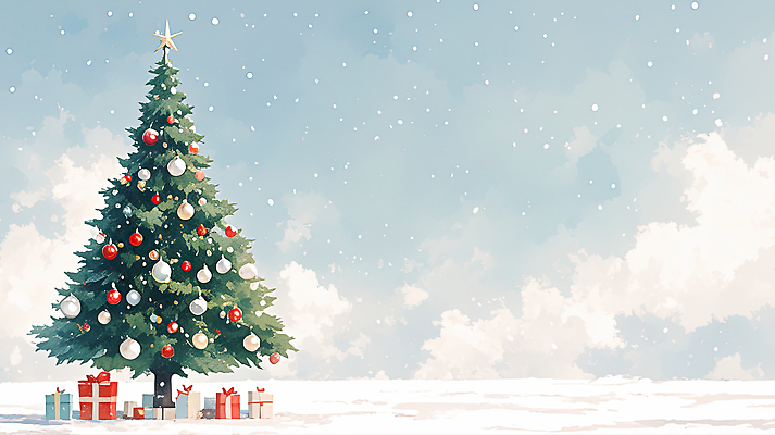 JPG 행복 크리스마스 겨울 일러스트 가족 조명 따뜻함 선물 장식 크리스마스트리 산타클로스 축제 희망 기쁨 소원 연휴 연말 축제의상 겨울풍경 국내일러스트 옷 계절 기념일 감정 관계 풍경 공휴일 파일형식