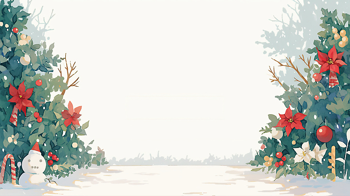 JPG 식물 꽃 감정 컬러 크리스마스 겨울 일러스트 자연 눈사람 따뜻함 풍경 장식 정원 축제 휴일 차가움 즐거움 포인세티아 뷰티풀 경관 국내일러스트 계절 기념일 생태계 파일형식