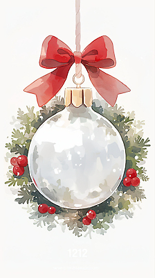 JPG 식물 전통 디자인 기념일 열매 리본 크리스마스 겨울 일러스트 장식 빨간색 초록색 인테리어 크리스마스트리 축제 공예 준비 그림 국내일러스트 계절 컬러 이벤트 취미 파일형식