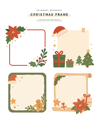 디자인 계절 기념일 컬러 크리스마스 일러스트 산타모자 프레임 선물 그래픽 장식 크리스마스트리 산타클로스 과자 미니어처 포인세티아 연말 아기자기 국내일러스트 AI파일 모자_잡화 꽃 컨셉 디저트 이벤트 모형 파일형식 벡터