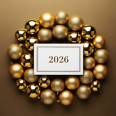 JPG 편집이미지 크리스마스 기념 이벤트 장식 인테리어 축제 화환 금색 축하 메시지 중앙 준비 연말 2026년 편집실사 디자인 기념일 꽃 컬러 컨셉 연도 CG 파일형식