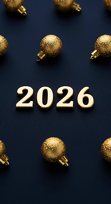 JPG 편집이미지 디자인 공 새해 기념 장식 숫자 축제 금색 분위기 배열 준비 연말 2026년 편집실사 문자 컬러 컨셉 연도 CG 파일형식