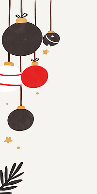 도형 계절 기념일 컬러 컨셉 크리스마스 모션 파일형식 장식 원형 흰색 백그라운드 매달리기 분위기 세련 디자인 크리스마스트리 축제 여름 노란색 빨간색 검은색 단순화된 그림 일러스트 국내일러스트 JPG