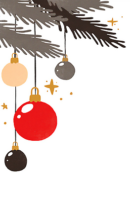 계절 기념일 컬러 컨셉 크리스마스장식 크리스마스 채소 관계 모션 이벤트 파일형식 크리스마스트리 오너먼트 장식 축제 반짝임 빨간색 검은색 금색 식물 가지 겨울 분위기 감정 가족 친구 모임 파티 축하 일러스트 국내일러스트 JPG