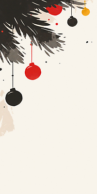 식물 계절 기념일 감정 컬러 컨셉 크리스마스 관계 파일형식 장식 겨울 나무 빨간색 검은색 분위기 축제 따뜻함 크리스마스트리 예술 평화 즐거움 가족 친구 일러스트 국내일러스트 JPG