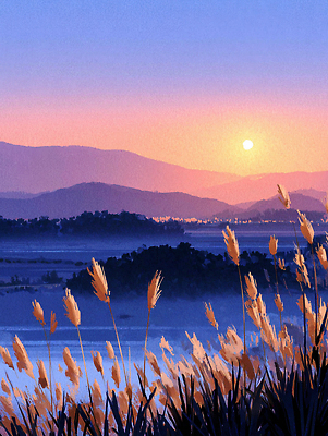 JPG 호수 여유 여행 일러스트 자연 하늘 아침 바람 산 풍경 평화 일출 노을 일몰 저녁 조경 뷰티풀 차분 국내일러스트 주간 자연요소 감정 컨셉 날씨 야간 생태계 파일형식