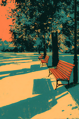 식물 계절 공공시설 다수 컨셉 의자 휴식 사람 노을 감각 생태계 파일형식 공원 벤치 그늘 오후 나무 조용 풍경 자연 컬러 그림자 편안함 산책 여름 공간 일몰 도시 여러명 휴식처 일러스트 국내일러스트 JPG