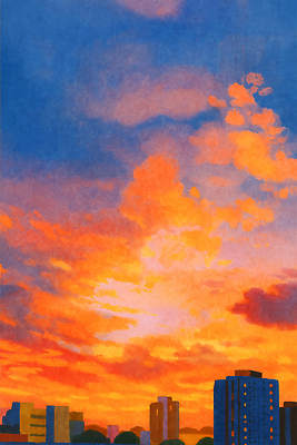 자연요소 건축물 컨셉 노을 도시 야간 생태계 파일형식 저녁 하늘 도심 풍경 컬러 평화 뷰티풀 건물 자연 일몰 예술 따뜻함 초원 대기 JPG 일러스트 국내일러스트