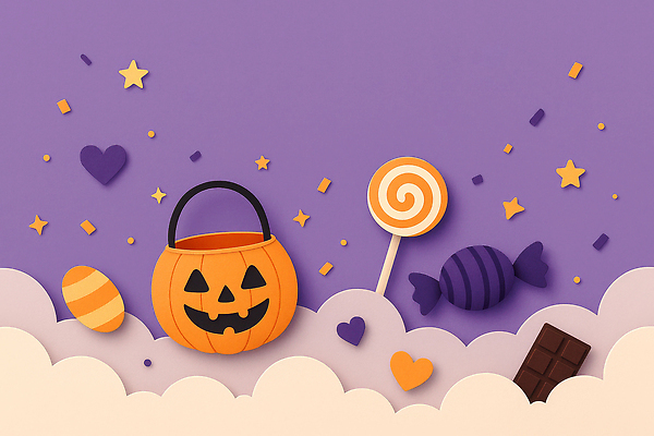 JPG 편집이미지 별 컬러 백그라운드 호박 막대사탕 사탕 장식 파란색 바구니 초콜릿 주황색 할로윈 하트 페이퍼아트 AI포토 자연요소 모양 채소 디저트 파일형식 AI콘텐츠