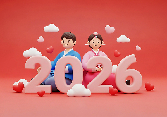 JPG 편집이미지 전통 부부 기념일 행복 문화 가족 사랑 이벤트 설날 축제 하트 한복 2026년 편집3D 모양 한국전통 커플 명절 감정 관계 3D 전통의상 연도 파일형식