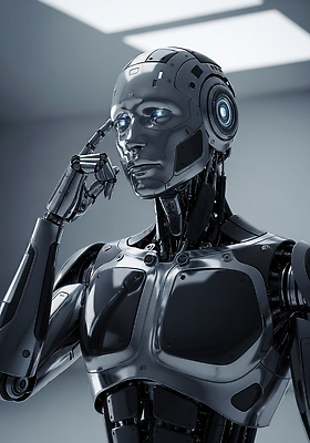 JPG 편집이미지 디자인 미래 조명 기술 금속 기계 고급 로봇 전자 창의력 첨단 AI_인공지능 이미지편집 컨셉 재질 파일형식