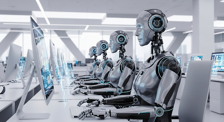 JPG 편집이미지 미래 기술 컴퓨터 사무실 환경 자료 기계 작업 로봇 모던 전자 인력 자동화 프로그래밍 AI_인공지능 이미지편집 컨셉 비즈니스 전자제품 개발 파일형식