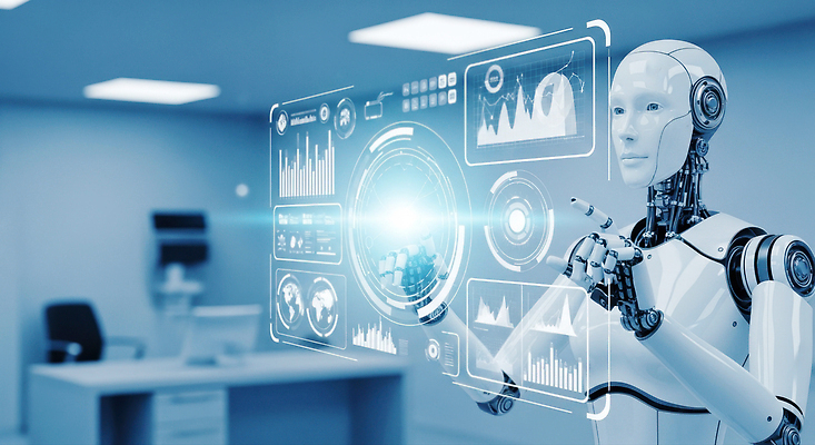 JPG 편집이미지 그래프 미래 기술 컴퓨터 사무실 환경 스크린 자료 정보 작업 사이버 로봇 분석 자동화 AI_인공지능 이미지편집 컨셉 비즈니스 전자제품 파일형식