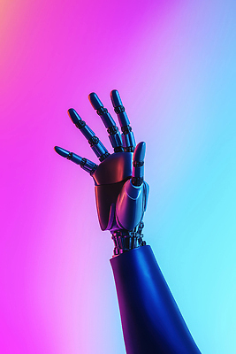 편집이미지 컨셉 신체부위 파일형식 로봇 팔 손 네온 컬러 조명 기술 디자인 기계 장면 자동화 혁명 AI_인공지능 이미지편집 JPG