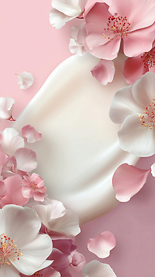 JPG 편집이미지 디자인 여자 꽃잎 꽃 분홍색 백그라운드 자연 장식 화장품 크림 부드러움 조화 뷰티풀 이미지편집 식물 컬러 사람 뷰티 감각 생태계 파일형식