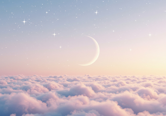 JPG 편집이미지 별 하늘색 자연 하늘 풍경 고요 꿈 달 분위기 저녁 초승달 편안함 별빛 뷰티풀 이미지편집 자연요소 컨셉 파란색 빛 감각 야간 생태계 파일형식