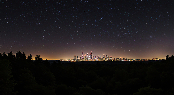 JPG 나무 편집이미지 별 야경 자연 하늘 풍경 빛 촬영 도시 조화 스카이라인 뷰티풀 경관 편집실사 자연요소 식물 야간 CG 생태계 파일형식 풍경_경치
