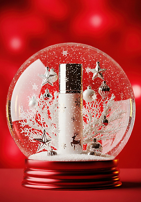 자연요소 편집이미지 계절 기념일 컬러 컨셉 크리스마스 이벤트 장식 뷰티 파일형식 스노글로브 화장품 흰색 별 순록 겨울 축제 분위기 선물 크리스마스트리 JPG 이미지편집