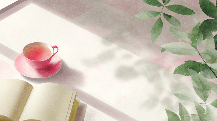 JPG 식물 여유 분홍색 잎 일러스트 자연 탁자 아침 휴식 책 컵 인테리어 햇빛 평화 공책 공간 분위기 편안함 집중 순간 국내일러스트 주간 식기 디자인 감정 컬러 가구 컨셉 문구용품 태양 감각 생태계 파일형식