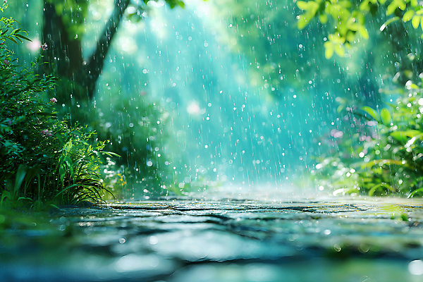 식물 계절 컨셉 젖음 CG 생태계 파일형식 숲 길 자연 나무 물방울 소리 평화 분위기 여름 풍경 생명 촉촉함 편집이미지 편집실사 JPG