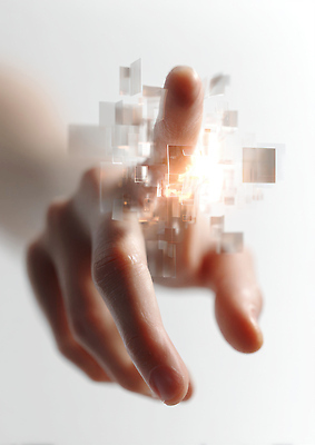 JPG 편집이미지 손 디자인 예술 손가락 상상 미래 아이디어 기술 빛 디지털 표현 혁명 창의성 이미지편집 컨셉 신체부위 파일형식