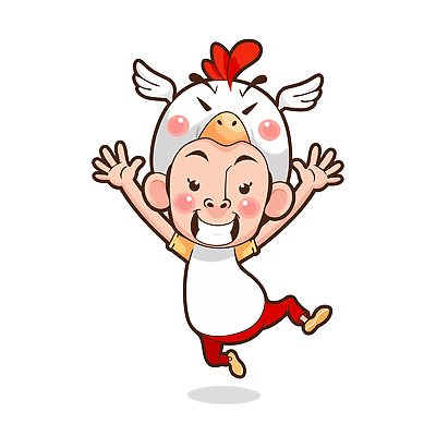 캐릭터 행복 어린이 일러스트 모션 미소 웃음 달리기 귀여움 기쁨 닭 즐거움 장면 창의력 코스프레 일러캐릭터 AI파일 감정 컨셉 조류 표정 사람 파일형식 벡터