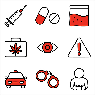 아이콘 청소년 주사기 경고 안전 약 범죄 약병 감시 중독 범죄예방 경찰차 마리화나 2D아이콘 AI파일 의학 의료기기 자동차 사람 예방 마약 병_담는 파일형식 벡터
