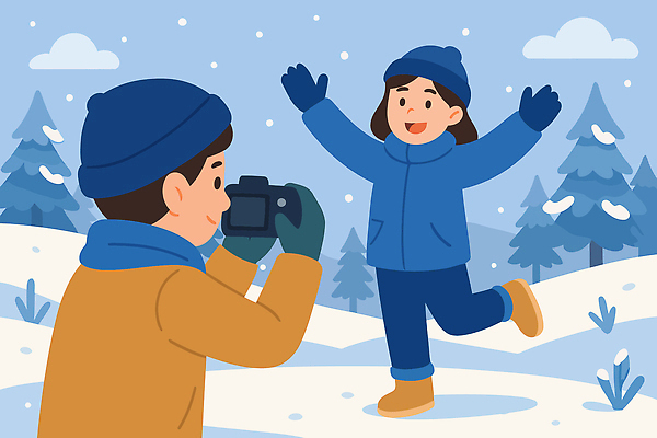 행복 포즈 겨울 일러스트 가족 모션 놀이 소녀 소년 캐주얼 친구 설원 추억 즐거움 외출 순간 국내일러스트 AI파일 옷 계절 여자 남자 감정 어린이 컨셉 관계 눈_날씨 파일형식 벡터