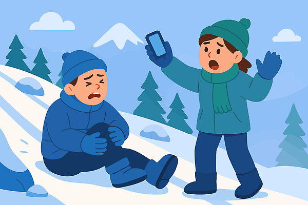 나무 감정 겨울 일러스트 모션 자연 산 풍경 소녀 소년 친구 스마트폰 설원 긴급 도움 걱정 슬라이드 응급치료 국내일러스트 AI파일 식물 계절 여자 남자 어린이 컨셉 관계 눈_날씨 치료 핸드폰 스마트기기 생태계 파일형식 벡터