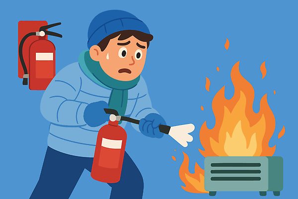 자연요소 계절 감정 컨셉 불 사람 치료 응급 긴급 안전장비 소방 사건 화재 안전수칙 난방용품 진압 파일형식 벡터 소화기 남자 겨울 난방기 안전 긴장 응급상황 불조심 예방 화재진압 응급치료 경고 위험 불꽃 국내일러스트 일러스트 AI파일 생활안전