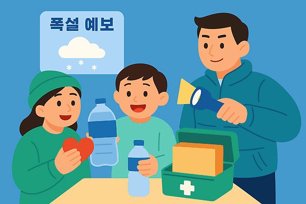 계절 감정 컨셉 관계 눈_날씨 건물 자연재해 물통 오브젝트 안전수칙 파일형식 벡터 폭설 가족 물병 준비 안전 겨울 날씨 걱정 협력 구호품 일기예보 설계 주택 공동체 국내일러스트 일러스트 AI파일 생활안전
