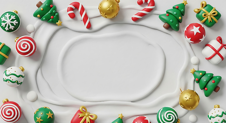 자연요소 기념일 컬러 컨셉 크리스마스 디저트 취미 3D 파일형식 장식 크리스마스트리 사탕 공 별 축제 백그라운드 흰색 아이템 조화 분위기 감정 공예 편집이미지 편집3D JPG