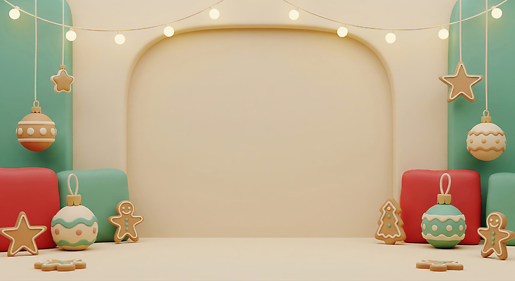 자연요소 기념일 컨셉 크리스마스 3D 파일형식 장식 공간 아기자기 따뜻함 분위기 색감 장난감 크리스마스트리 별 공 조명 배열 편집이미지 편집3D JPG