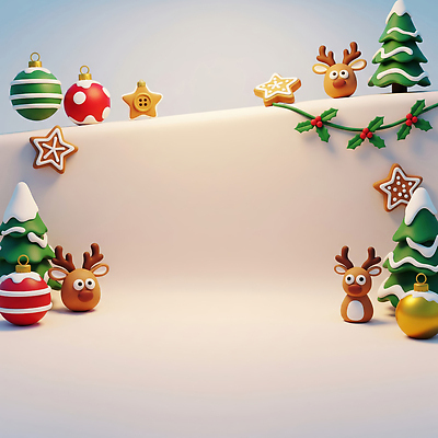 계절 기념일 크리스마스장식 크리스마스 겨울 사슴 디저트 풍경 이벤트 3D 파일형식 장식 겨울풍경 크리스마스트리 장난감 루돌프 쿠키 오너먼트 사탕 휴일 파티 컬러 편집이미지 편집3D JPG